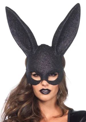 Glitter Black Rabbit Costume Mask