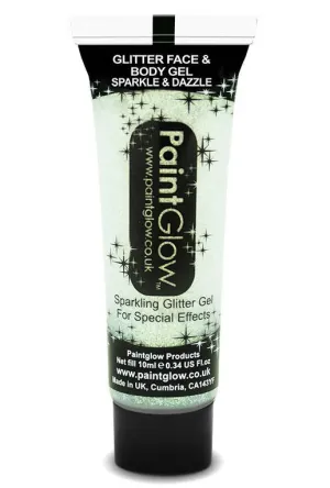 Glitter Me Up,  Sparkle Face and Body Glitter Gel - White