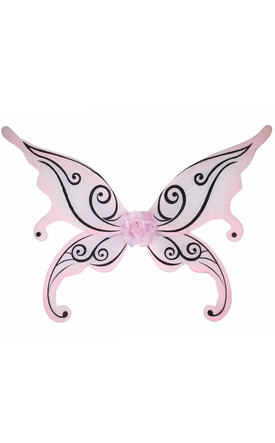 Glitter Pink and Black Butterfly Wings Accessory