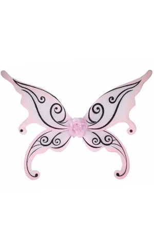 Glitter Pink and Black Butterfly Wings Accessory