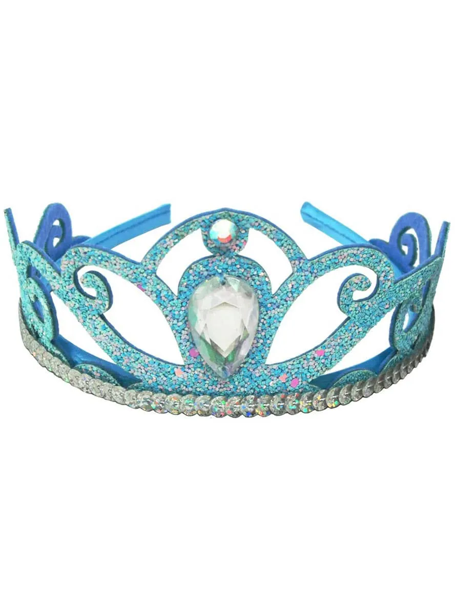 Glittery Blue Disney Princess Cinderella Girls Costume Tiara