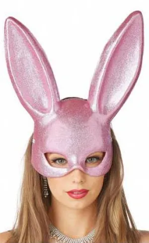 Glittery Pink Bunny Costume Mask