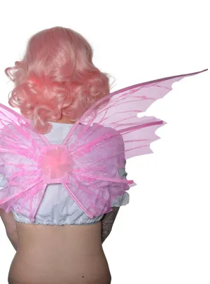 Glittery Pink Fairy Costume Wings