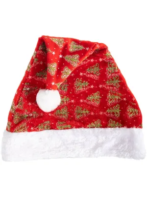 Glittery Red and Green Christmas Tree Santa Hat