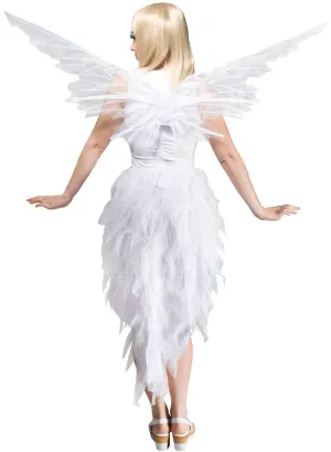 Glittery White Semi Transparent Fairy Costume Wings