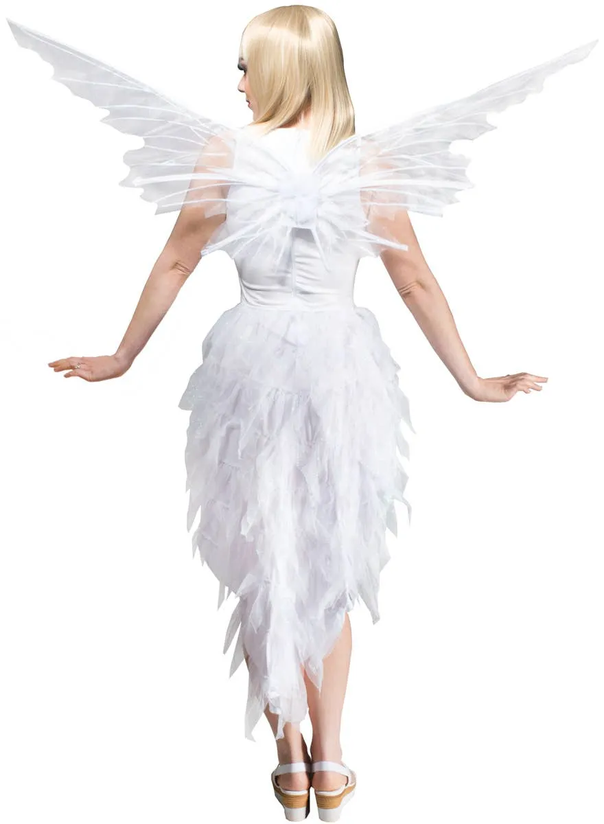 Glittery White Semi Transparent Fairy Costume Wings