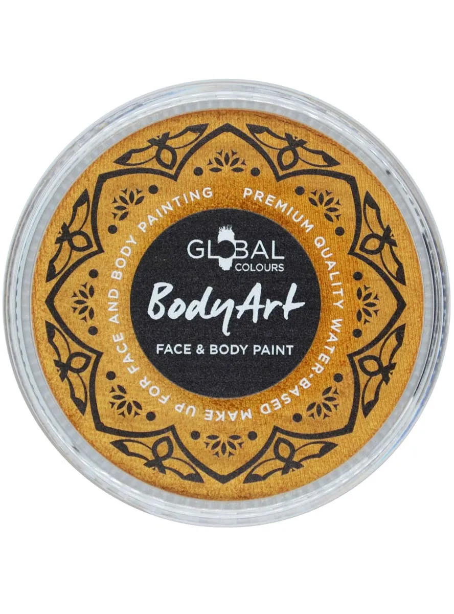 Global 32 Gram Metallic Gold Water Activated Cake Makeup