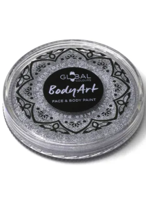 Global 32 Gram Metallic Silver Water Activated Cake Makeup