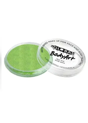 Global 32 Gram Pearl Lime Green Water Activated Cake Makeup