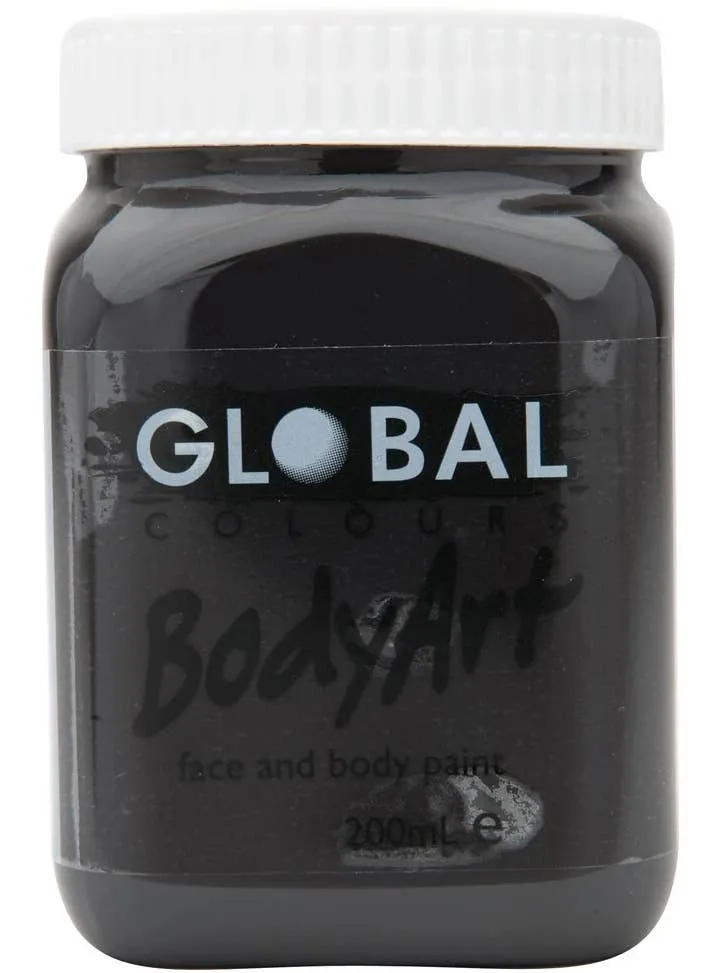 Global BodyArt Black 200ml Liquid Costume Makeup