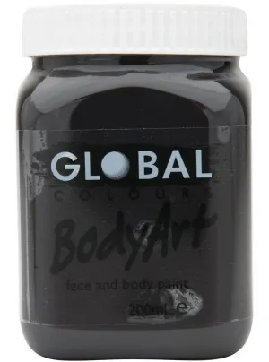 Global BodyArt Black 200ml Liquid Costume Makeup
