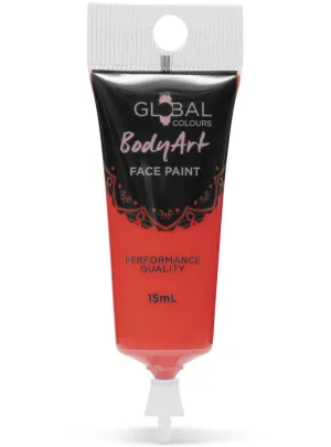 Global Bodyart Brilliant Red 15ml Tube Liquid Makeup