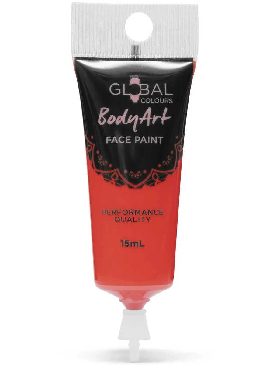 Global Bodyart Brilliant Red 15ml Tube Liquid Makeup