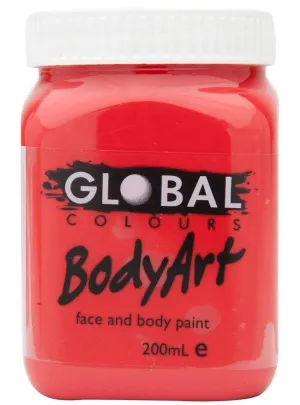Global BodyArt Brilliant Red 200ml Liquid Makeup