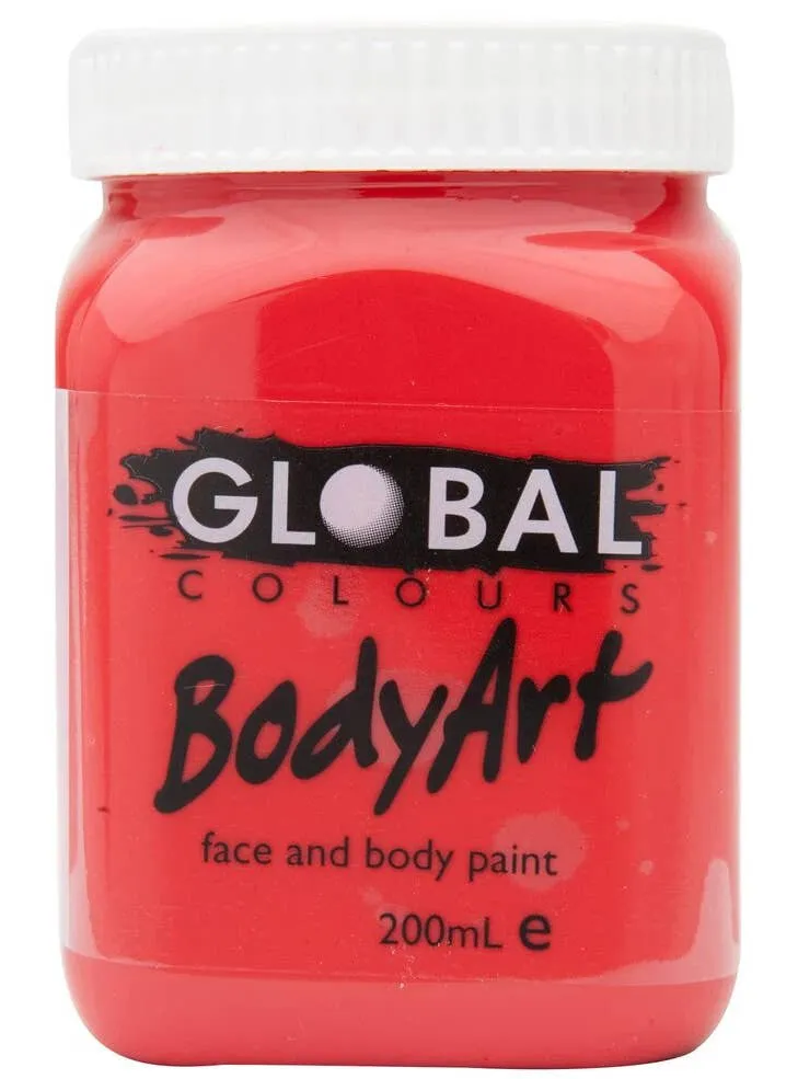 Global BodyArt Brilliant Red 200ml Liquid Makeup