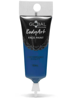 Global Bodyart Deep Blue 15ml Tube Liquid Makeup