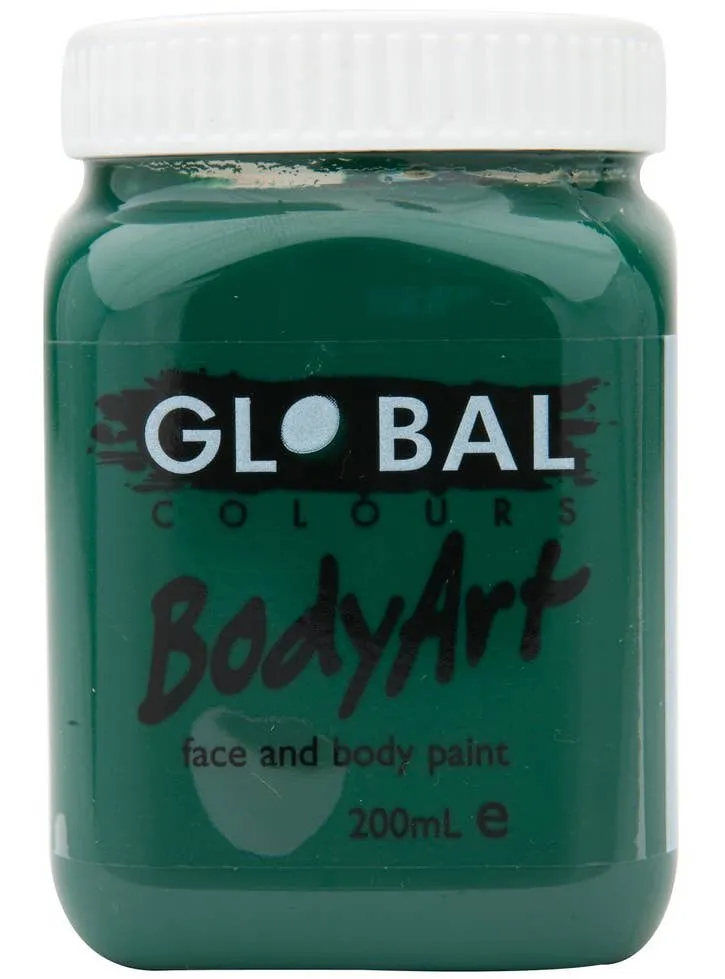 Global BodyArt Deep Green 200ml Liquid Makeup