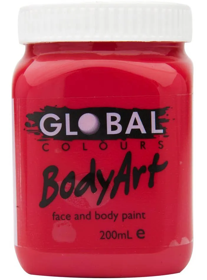 Global BodyArt Deep Red 200ml Liquid Makeup
