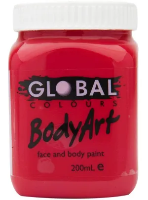 Global BodyArt Deep Red 200ml Liquid Makeup