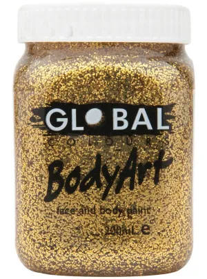 Global BodyArt Gold Glitter 200ml Costume Makeup