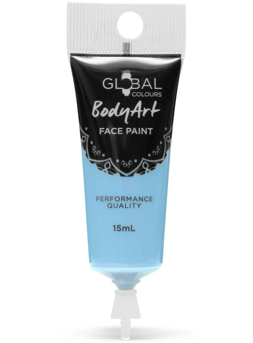 Global Bodyart Light Blue 15ml Tube Liquid Makeup