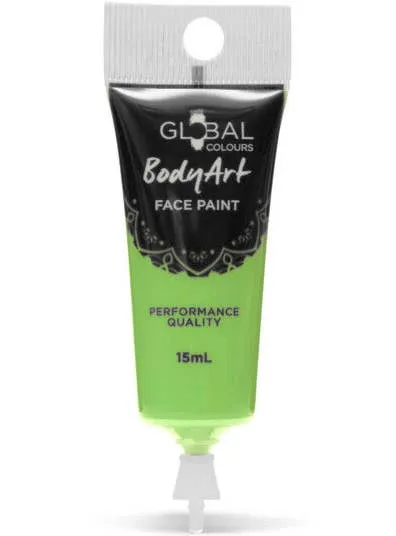 Global Bodyart Lime Green 15ml Tube Liquid Makeup