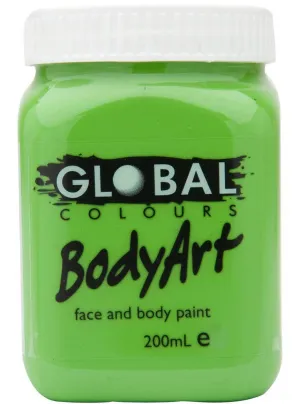 Global BodyArt Lime Green 200ml Liquid Makeup