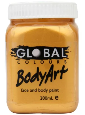 Global BodyArt Metallic Gold 200ml Liquid Makeup