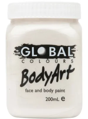 Global BodyArt Metallic Pearl White 200ml Liquid Makeup
