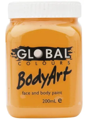 Global BodyArt Mustard Yellow 200ml Liquid Makeup