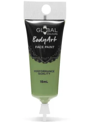 Global Bodyart Olive Green 15ml Tube Liquid Makeup