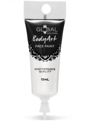 Global Bodyart Pearl Shimmer White 15ml Tube Liquid Makeup