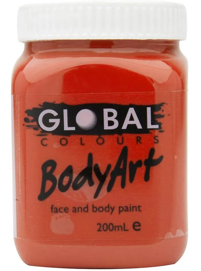 Global BodyArt Red Oxide 200ml Liquid Makeup