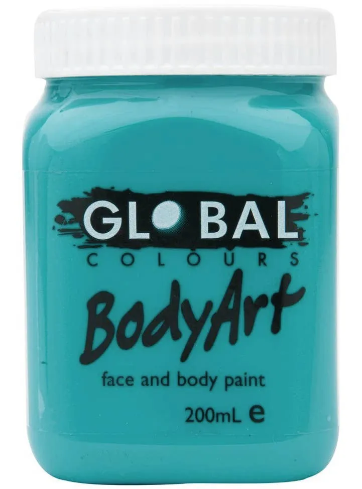 Global BodyArt Turquoise Blue 200ml Liquid Makeup