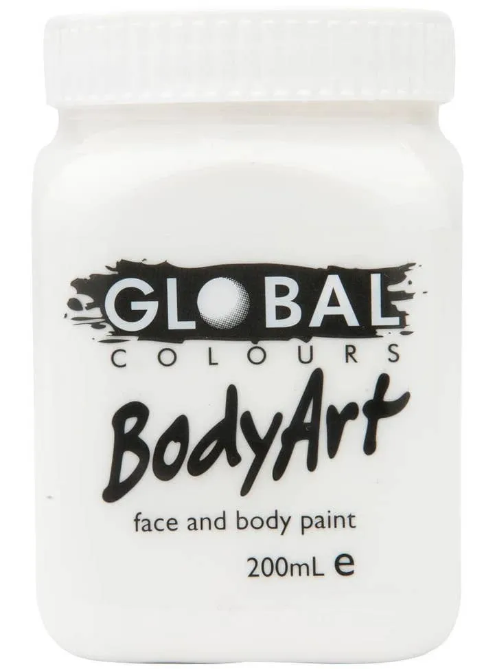 Global BodyArt White 200ml Liquid Costume Makeup