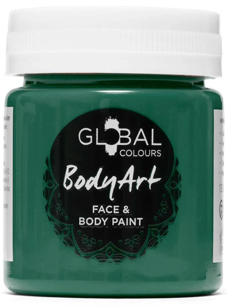 Global Colours 45ml Dark Green Cream Face and Body Paint