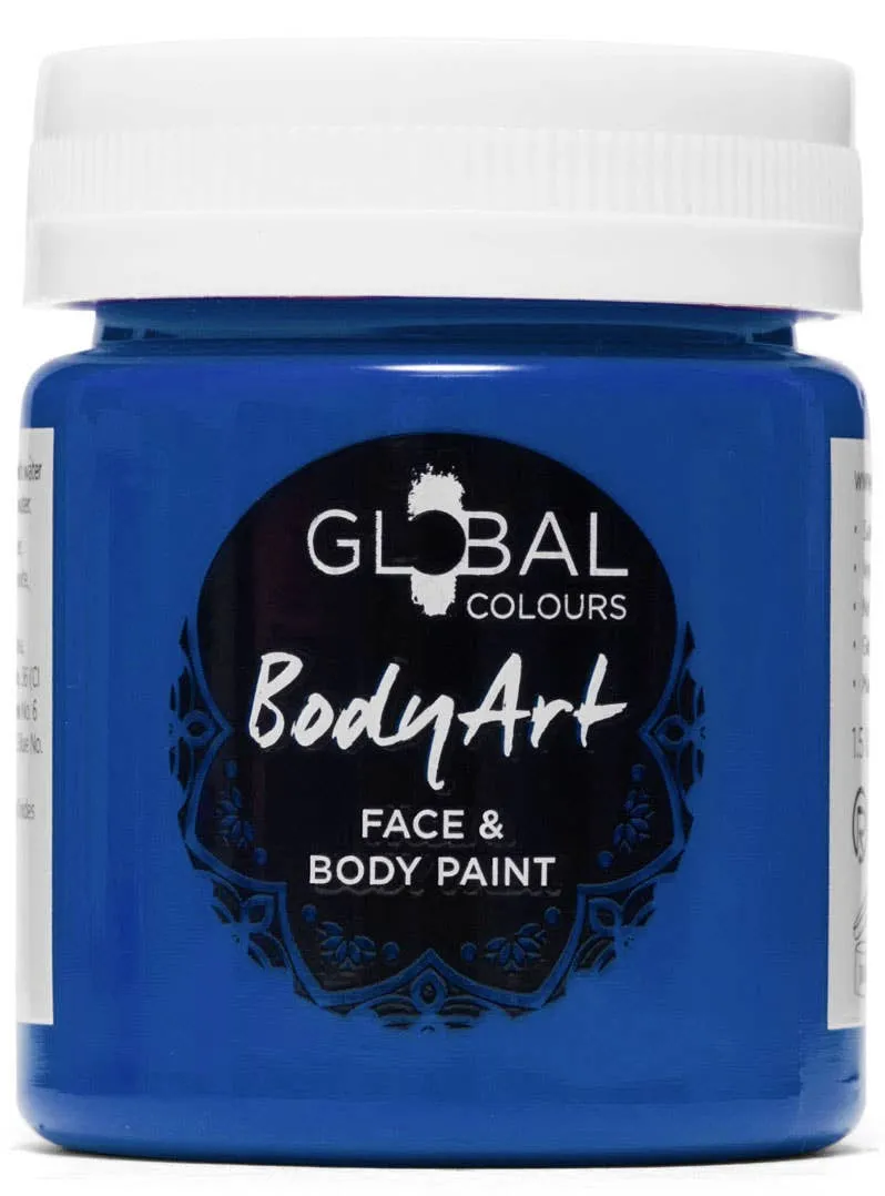 Global Colours 45ml Deep Blue Cream Face and Body Paint