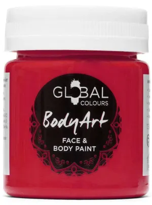 Global Colours 45ml Deep Red Cream Face and Body Paint