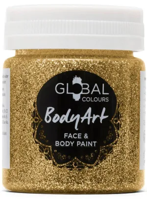 Global Colours 45ml Gold Glitter Face and Body Paint