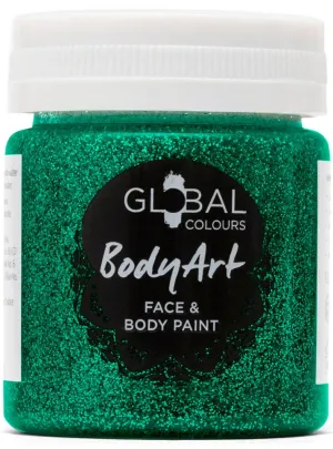 Global Colours 45ml Green Glitter Face and Body Paint