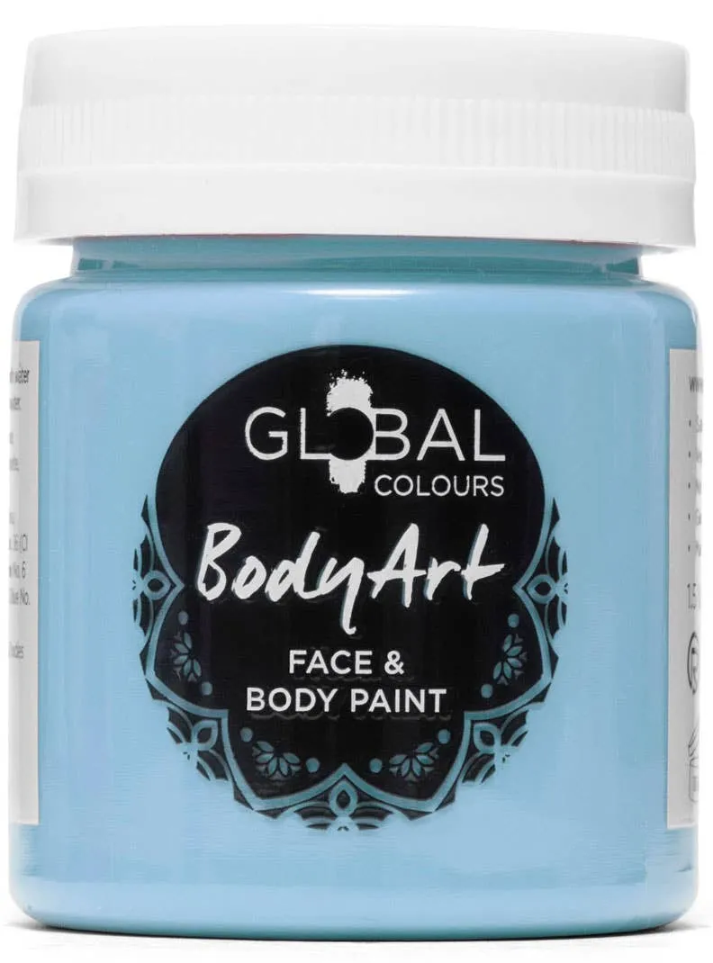 Global Colours 45ml Light Blue Cream Face and Body Paint