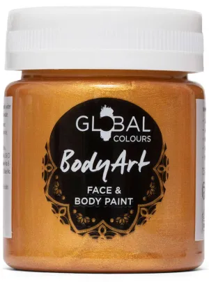Global Colours 45ml Metallic Gold Cream Face and Body Paint
