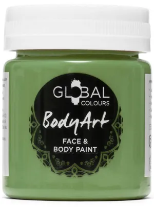 Global Colours 45ml Olive Green Cream Face and Body Paint