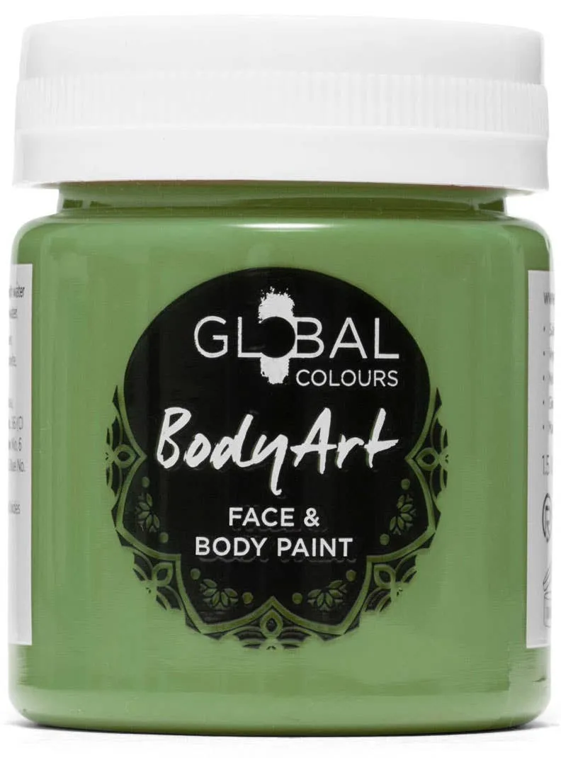 Global Colours 45ml Olive Green Cream Face and Body Paint