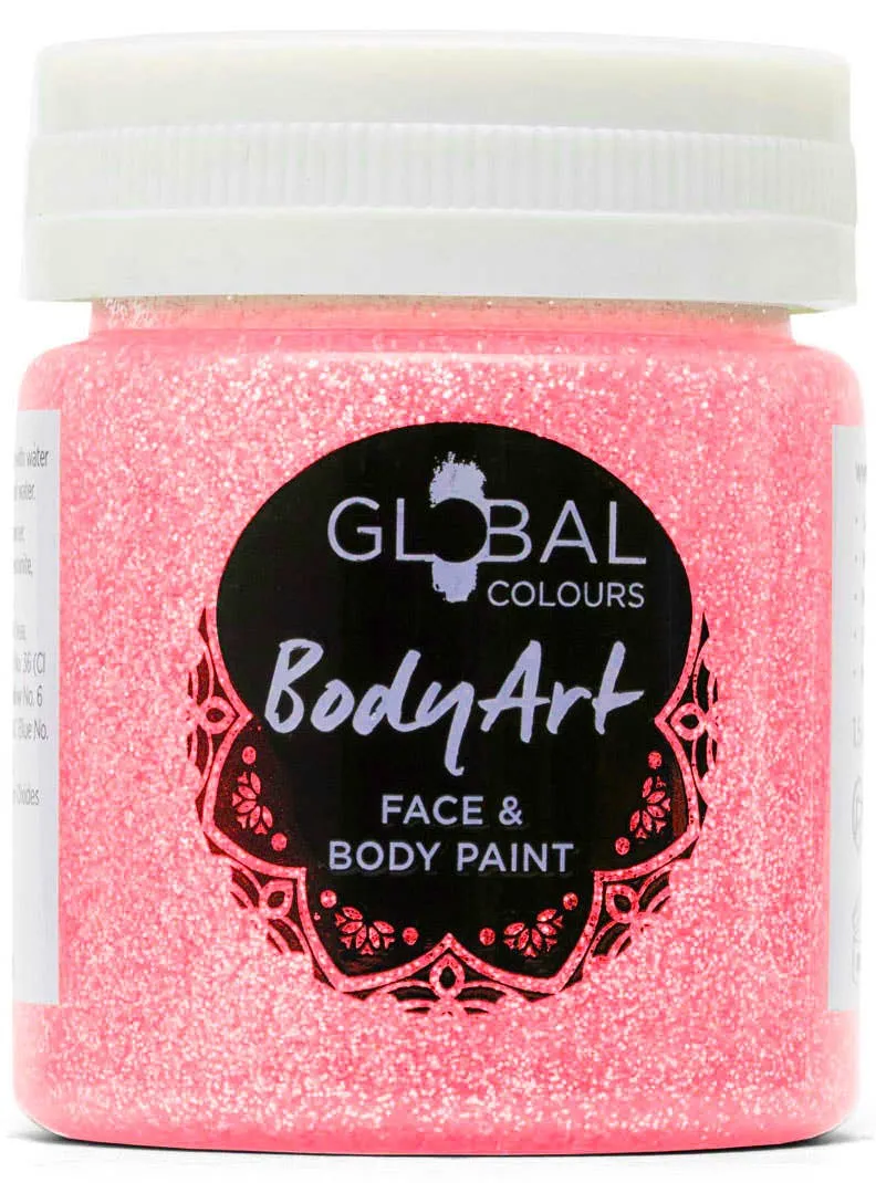 Global Colours 45ml Pink Glitter Face and Body Paint