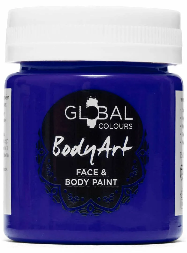 Global Colours 45ml Ultra Blue Cream Face and Body Paint
