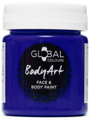 Global Colours 45ml Ultra Blue Cream Face and Body Paint