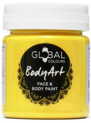 Global Colours 45ml Yellow Cream Face and Body Paint