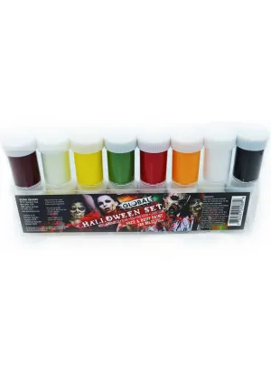 Global Colours 8 Pot Halloween Makeup Set
