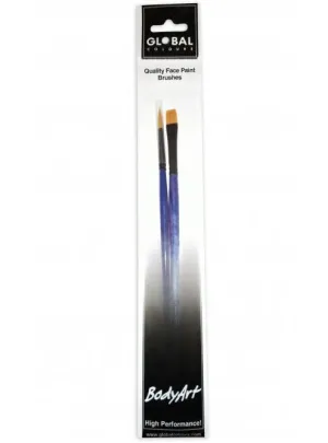 Global Colours Flat and Round Makeup Brush - 2 Pack